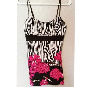 Zebra pattern Rampage top